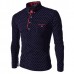 Mens Slim Fit Casual Wave Point Long Sleeve T Shirts Mens Slim Fit Casual Wave Point Long Sleeve T Shirts