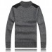 Mens Thick Sweaters Casual Knitting Splicing Shoulder Pullovers Mens Thick Sweaters Casual Knitting Splicing Shoulder Pullovers
