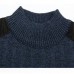 Mens Thick Sweaters Casual Knitting Splicing Shoulder Pullovers Mens Thick Sweaters Casual Knitting Splicing Shoulder Pullovers