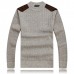 Mens Thick Sweaters Casual Knitting Splicing Shoulder Pullovers Mens Thick Sweaters Casual Knitting Splicing Shoulder Pullovers