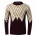 Men Winter Knitting Polyester Round Collar Triangle Long Sleeve Warm Pullover Sweater Men Winter Knitting Polyester Round Collar Triangle Long Sleeve Warm Pullover Sweater