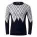 Men Winter Knitting Polyester Round Collar Triangle Long Sleeve Warm Pullover Sweater Men Winter Knitting Polyester Round Collar Triangle Long Sleeve Warm Pullover Sweater