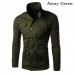 Men's Military Style Stand Collar Winter Jacket Slim Fit Fashion Coat Men's Military Style Stand Collar Winter Jacket Slim Fit Fashion Coat