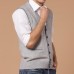 Men Fall Winter Woollen V-neck Solid Color Warm Cardigan Waistcoat Vest Knit Sleeveless Sweater Men Fall Winter Woollen V-neck Solid Color Warm Cardigan Waistcoat Vest Knit Sleeveless Sweater