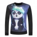 Digital 3D Printing Panda Round Collar Pullover Fashion Casual Long-sleeved Sweater Hoodies Digital 3D Printing Panda Round Collar Pullover Fashion Casual Long-sleeved Sweater Hoodies