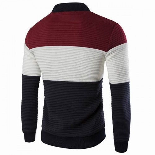 Mens Baseball Collar British Style Color Splicing Patchwork Jacket Mens Baseball Collar British Style Color Splicing Patchwork Jacket