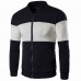 Mens Baseball Collar British Style Color Splicing Patchwork Jacket Mens Baseball Collar British Style Color Splicing Patchwork Jacket
