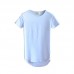 Long Mens Spring Summer Cotton Essential Basic Tshirts Short Sleeved T-shirts Long Mens Spring Summer Cotton Essential Basic Tshirts Short Sleeved T-shirts