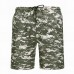 Mens Camouflage Printed Elastic Waist Loose Fit Beach Shorts With Drawstring Mens Camouflage Printed Elastic Waist Loose Fit Beach Shorts With Drawstring