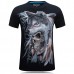 Mens Wolf 3D Animal Skull Printing Plus Size Tees Summer Personality Short Sleeve T-shirt Mens Wolf 3D Animal Skull Printing Plus Size Tees Summer Personality Short Sleeve T-shirt