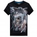Mens Wolf 3D Animal Skull Printing Plus Size Tees Summer Personality Short Sleeve T-shirt Mens Wolf 3D Animal Skull Printing Plus Size Tees Summer Personality Short Sleeve T-shirt