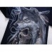 Mens Wolf 3D Animal Skull Printing Plus Size Tees Summer Personality Short Sleeve T-shirt Mens Wolf 3D Animal Skull Printing Plus Size Tees Summer Personality Short Sleeve T-shirt