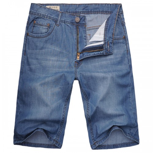 Men Summer Casual Loose Knee Length Straight Jeans Shorts Men Summer Casual Loose Knee Length Straight Jeans Shorts