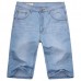 Men Summer Casual Loose Knee Length Straight Jeans Shorts Men Summer Casual Loose Knee Length Straight Jeans Shorts