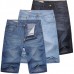 Men Summer Casual Loose Knee Length Straight Jeans Shorts Men Summer Casual Loose Knee Length Straight Jeans Shorts