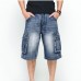 Summer Mens Big Pockets Jeans Loose Street Skateboard Denims Shorts Summer Mens Big Pockets Jeans Loose Street Skateboard Denims Shorts