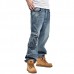 Loose Plus Size 30-46 Hip-Hop Men Fashion Big Size Jeans Pop Skateboard Pants Loose Plus Size 30-46 Hip-Hop Men Fashion Big Size Jeans Pop Skateboard Pants