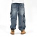 Loose Plus Size 30-46 Hip-Hop Men Fashion Big Size Jeans Pop Skateboard Pants Loose Plus Size 30-46 Hip-Hop Men Fashion Big Size Jeans Pop Skateboard Pants