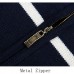 Winter Thick Casual Stand Collar Sweaters Mens Stripe Knitted Zipper Jacquard Cardigan Winter Thick Casual Stand Collar Sweaters Mens Stripe Knitted Zipper Jacquard Cardigan