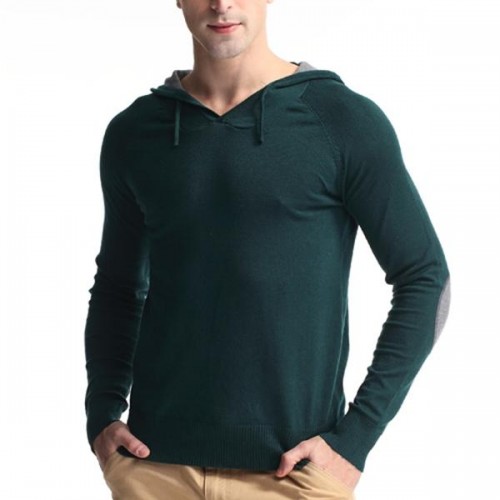 Casual Hooded Knitted Sweatshirt Pure Color Men Pullover Sweater Sport Tops Casual Hooded Knitted Sweatshirt Pure Color Men Pullover Sweater Sport Tops