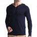 Casual Hooded Knitted Sweatshirt Pure Color Men Pullover Sweater Sport Tops Casual Hooded Knitted Sweatshirt Pure Color Men Pullover Sweater Sport Tops
