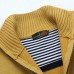 Mens Stand Collar Knitted Sweater Cardigan Spell Color Zipper Casual Jacket Coat Mens Stand Collar Knitted Sweater Cardigan Spell Color Zipper Casual Jacket Coat