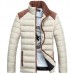 Mens Stand Collar Coat Fashion Casual Slim Fit Stitching Polyester Thick Jacket Mens Stand Collar Coat Fashion Casual Slim Fit Stitching Polyester Thick Jacket