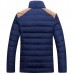 Mens Stand Collar Coat Fashion Casual Slim Fit Stitching Polyester Thick Jacket Mens Stand Collar Coat Fashion Casual Slim Fit Stitching Polyester Thick Jacket