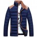 Mens Stand Collar Coat Fashion Casual Slim Fit Stitching Polyester Thick Jacket Mens Stand Collar Coat Fashion Casual Slim Fit Stitching Polyester Thick Jacket