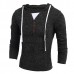 Mens Casual V-neck Knitted Hooded Sweater Solid Color Long Sleeve Pullover Mens Casual V-neck Knitted Hooded Sweater Solid Color Long Sleeve Pullover