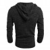 Mens Casual V-neck Knitted Hooded Sweater Solid Color Long Sleeve Pullover Mens Casual V-neck Knitted Hooded Sweater Solid Color Long Sleeve Pullover