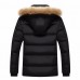Mens Winter Fur Collar Detachable Hood Thick Warm Padded Jacket Parka Mens Winter Fur Collar Detachable Hood Thick Warm Padded Jacket Parka