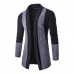 Mens Fashion Stitching Turn-down Collar Knitted Cardigans Casual Slim Fit Sweater Mens Fashion Stitching Turn-down Collar Knitted Cardigans Casual Slim Fit Sweater