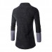 Mens Fashion Stitching Turn-down Collar Knitted Cardigans Casual Slim Fit Sweater Mens Fashion Stitching Turn-down Collar Knitted Cardigans Casual Slim Fit Sweater