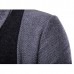 Mens Fashion Stitching Turn-down Collar Knitted Cardigans Casual Slim Fit Sweater Mens Fashion Stitching Turn-down Collar Knitted Cardigans Casual Slim Fit Sweater