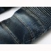 Mens Moustache Folded Stitching Elastic Jeans Fashion Casual Mid-rise Straight Legs Denim Pants Mens Moustache Folded Stitching Elastic Jeans Fashion Casual Mid-rise Straight Legs Denim Pants