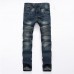 Mens Moustache Folded Stitching Elastic Jeans Fashion Casual Mid-rise Straight Legs Denim Pants Mens Moustache Folded Stitching Elastic Jeans Fashion Casual Mid-rise Straight Legs Denim Pants
