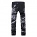 Mens Fashion Wolf Printing Black Straight Leg Denim Long Pants Jeans US Size 30-40 Mens Fashion Wolf Printing Black Straight Leg Denim Long Pants Jeans US Size 30-40