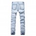 Mens Fashion Casual Motorcycle Biker Pleat Straight Legs Ripped Jeans Denim Pants Mens Fashion Casual Motorcycle Biker Pleat Straight Legs Ripped Jeans Denim Pants