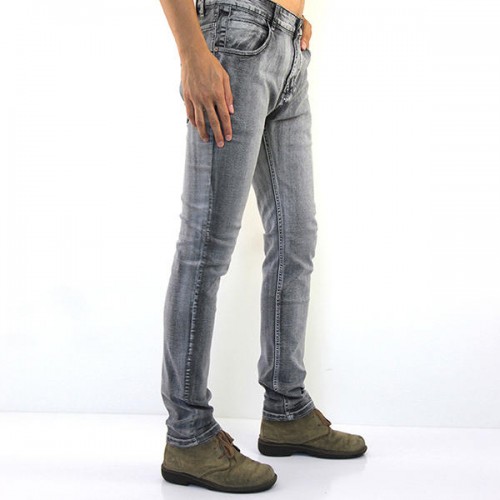 Mens Straight Legs Slim Fit Gray Elasticity Denim Pants Fashion Casual Jeans Mens Straight Legs Slim Fit Gray Elasticity Denim Pants Fashion Casual Jeans