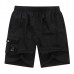 Mens Summer Casual Elastic Waist Multi Pockets Shorts Solid Color Cotton Shorts Mens Summer Casual Elastic Waist Multi Pockets Shorts Solid Color Cotton Shorts