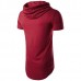 Mens Double Zipper High Street Hip-hop T-shirts Casual Short Sleeve Hooded T-shirt Mens Double Zipper High Street Hip-hop T-shirts Casual Short Sleeve Hooded T-shirt