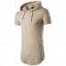 Mens Double Zipper High Street Hip-hop T-shirts Casual Short Sleeve Hooded T-shirt Mens Double Zipper High Street Hip-hop T-shirts Casual Short Sleeve Hooded T-shirt