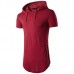 Mens Double Zipper High Street Hip-hop T-shirts Casual Short Sleeve Hooded T-shirt Mens Double Zipper High Street Hip-hop T-shirts Casual Short Sleeve Hooded T-shirt