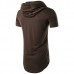 Mens Double Zipper High Street Hip-hop T-shirts Casual Short Sleeve Hooded T-shirt Mens Double Zipper High Street Hip-hop T-shirts Casual Short Sleeve Hooded T-shirt