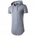 Mens Double Zipper High Street Hip-hop T-shirts Casual Short Sleeve Hooded T-shirt Mens Double Zipper High Street Hip-hop T-shirts Casual Short Sleeve Hooded T-shirt
