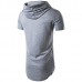 Mens Double Zipper High Street Hip-hop T-shirts Casual Short Sleeve Hooded T-shirt Mens Double Zipper High Street Hip-hop T-shirts Casual Short Sleeve Hooded T-shirt