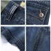 Summer Casual Straight Leg Thin Cotton Short Multi Pockets Jeans for Men Summer Casual Straight Leg Thin Cotton Short Multi Pockets Jeans for Men