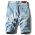 Mens Fashion Casual Holes Denim Shorts Big Size Kness Length Mid-rise Light Blue Jeans Mens Fashion Casual Holes Denim Shorts Big Size Kness Length Mid-rise Light Blue Jeans