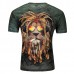 Plus Size Fashion Lion Head 3D Printed T-shirts Men's Loose-fitting Short Sleeve Tops Tees Plus Size Fashion Lion Head 3D Printed T-shirts Men's Loose-fitting Short Sleeve Tops Tees